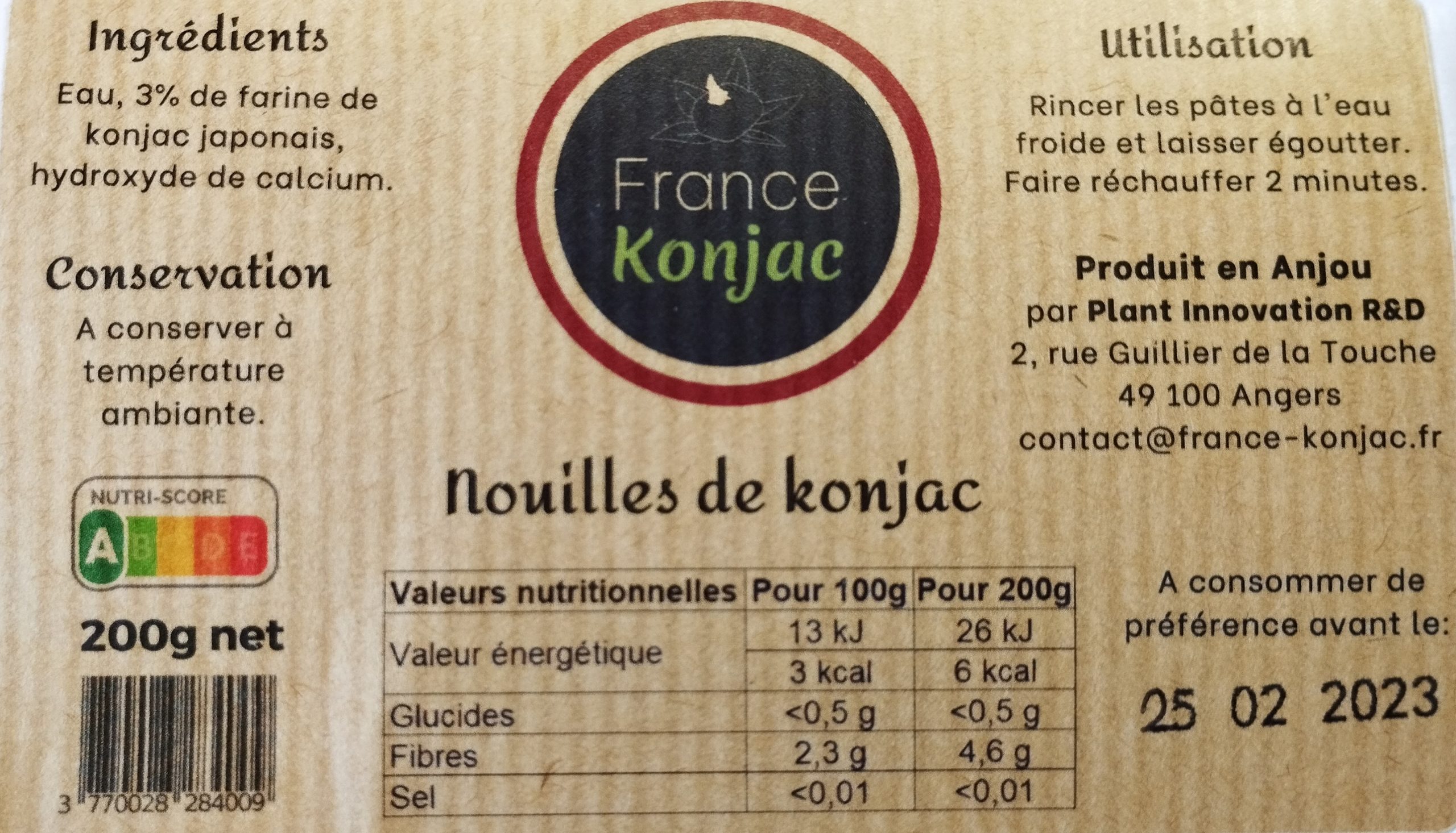 Nouilles et pâtes de Konjac Vente en ligne France Konjac