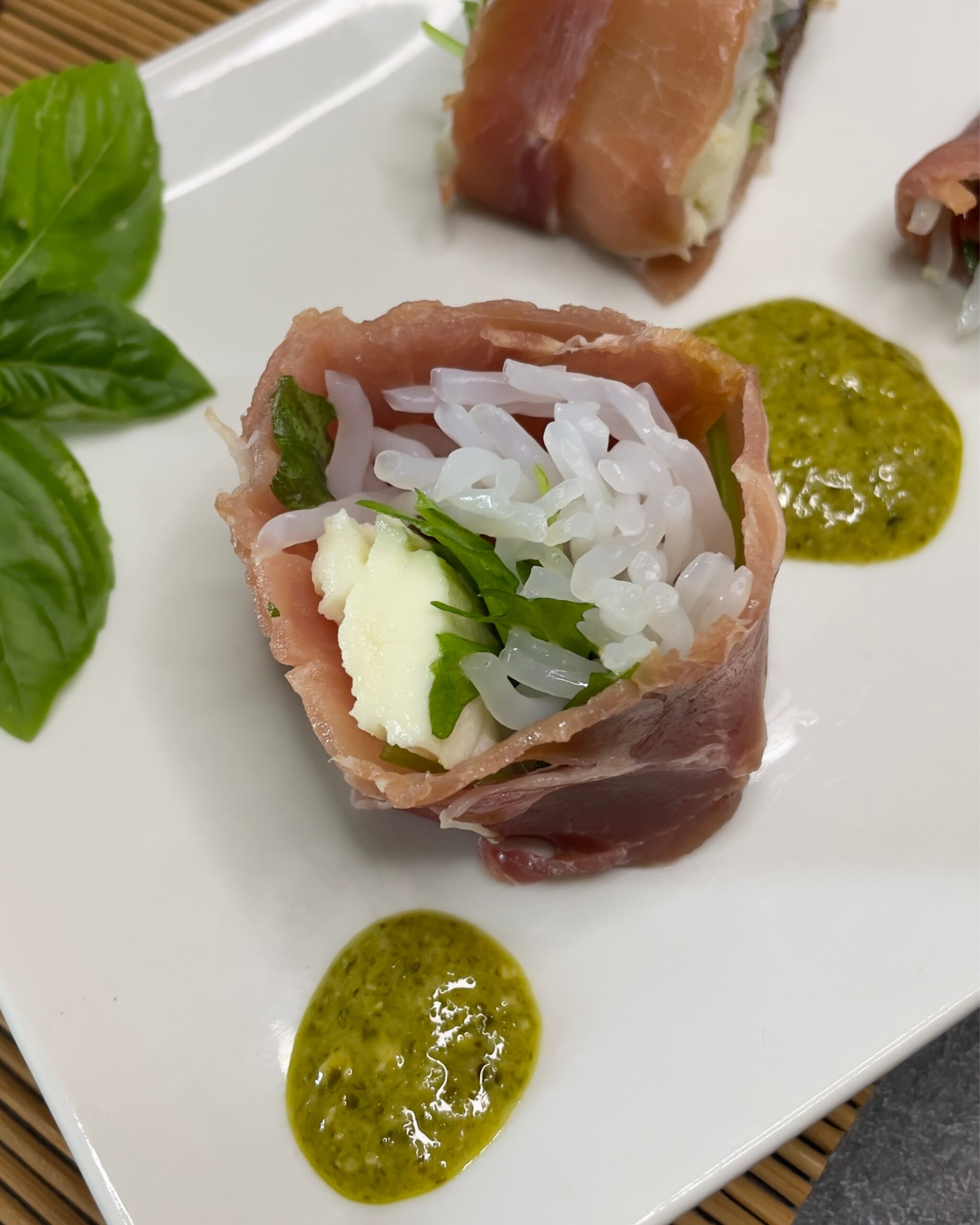 Roulés de jambons aux nouilles de konjac