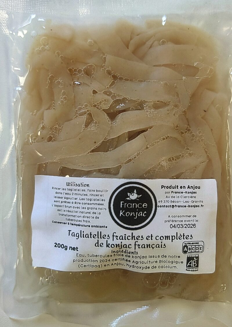 OFFRE Konjac 100% Français Bio - TAGLIATELLES 6 sachets 200gr net